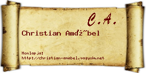 Christian Amábel névjegykártya
